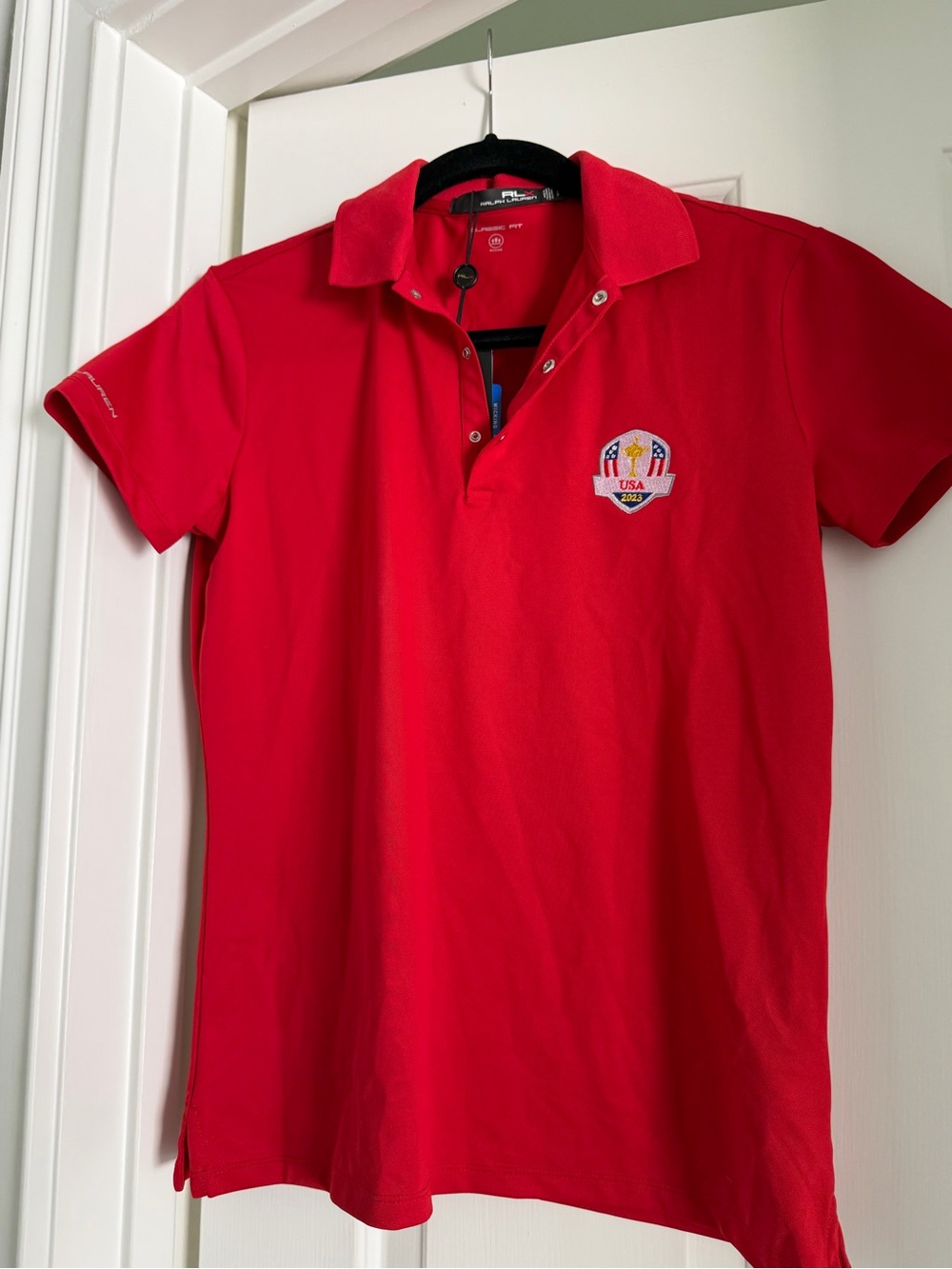 Ralph Lauren (RLX) Red Polo with Ryder Cup 2023 crest